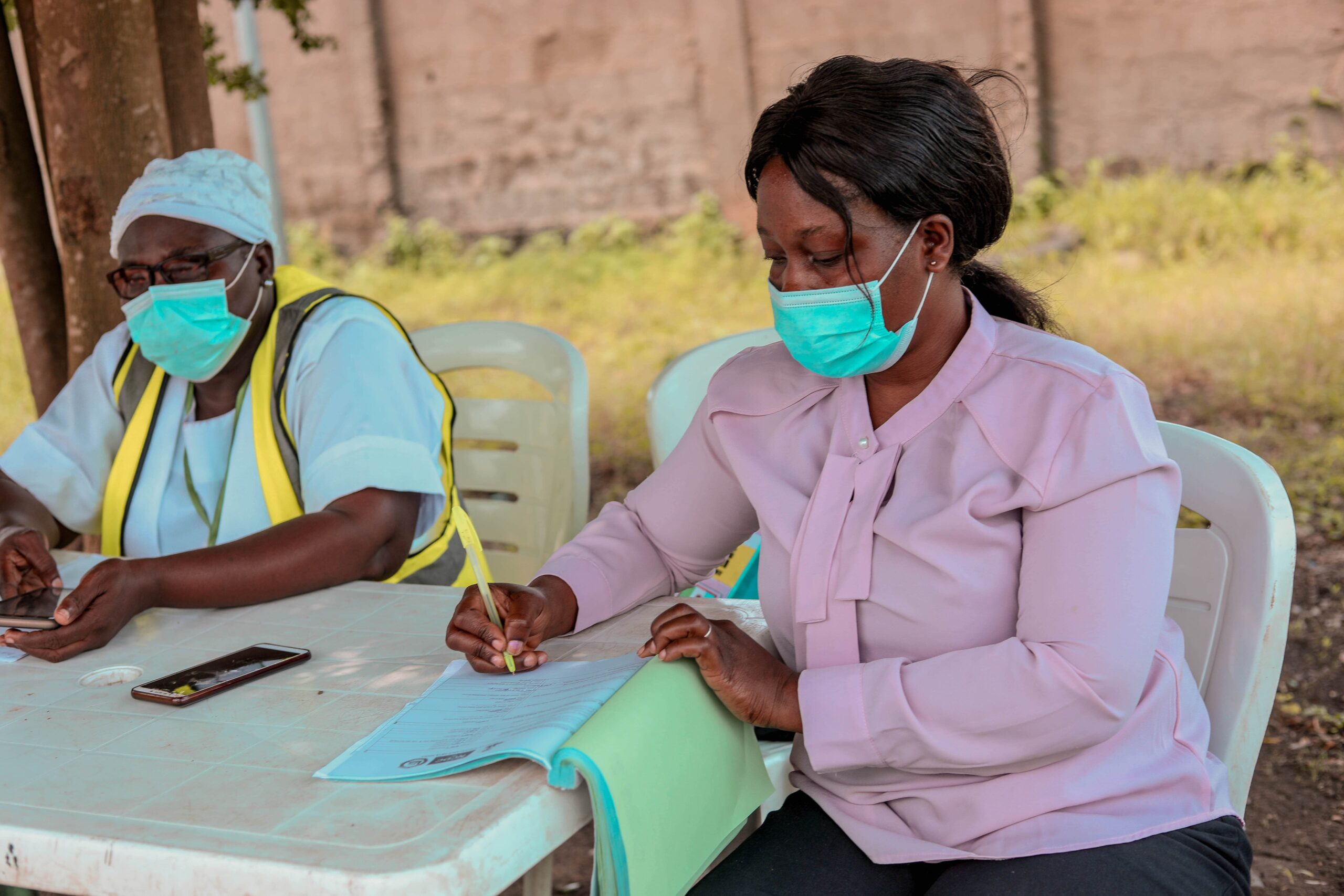 Health workers in Nigeria, where our team partnered with the Nigeria Centre for Disease Control and Prevention and the African Field Epidemiology Network, to develop an outbreak response fund in 2019.