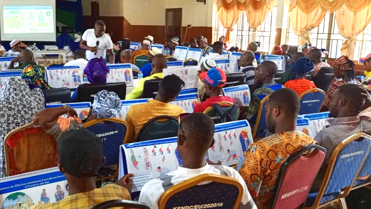 Participants at a training for traditional healers in Kenema, Sierra Leone, in April 2024.