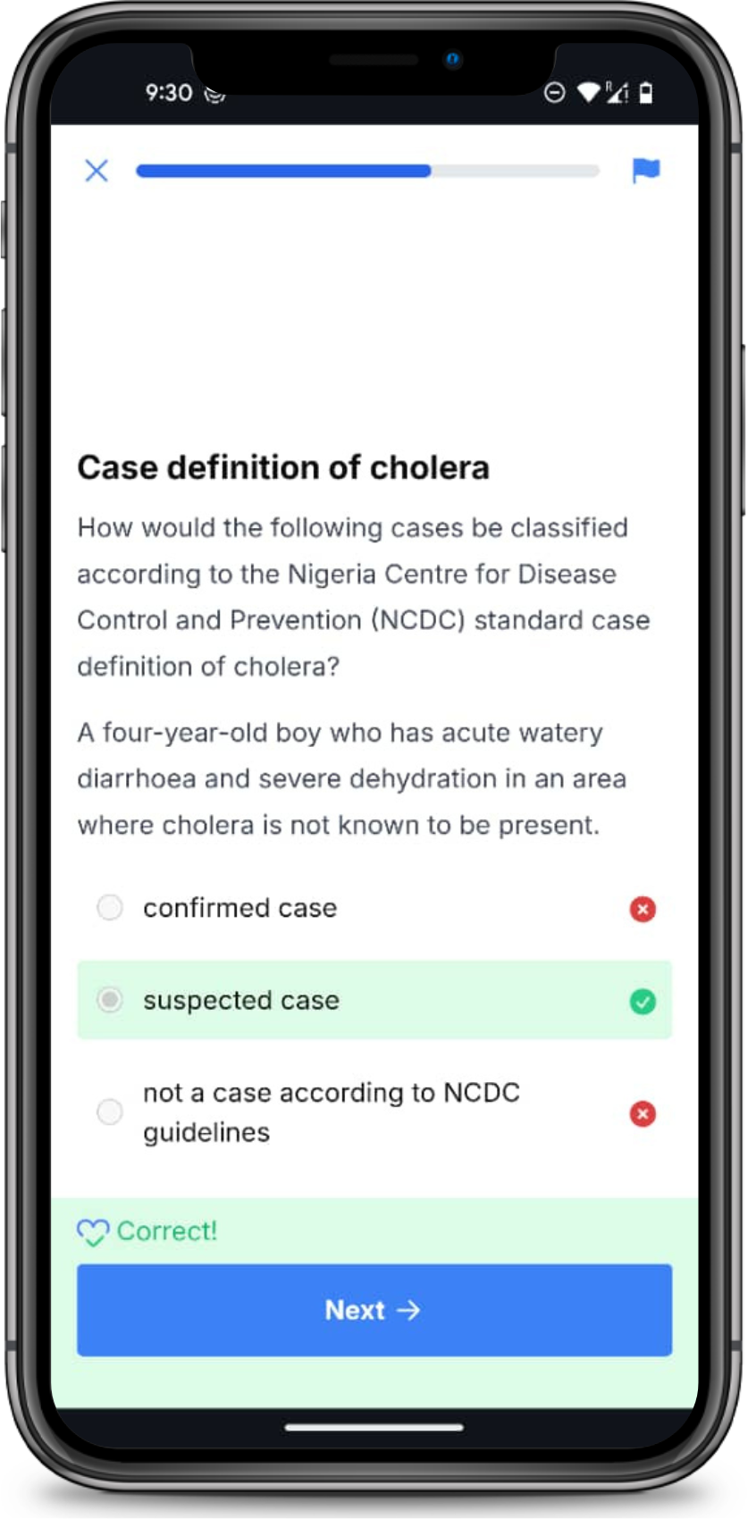 The cIDSR training module on cholera.