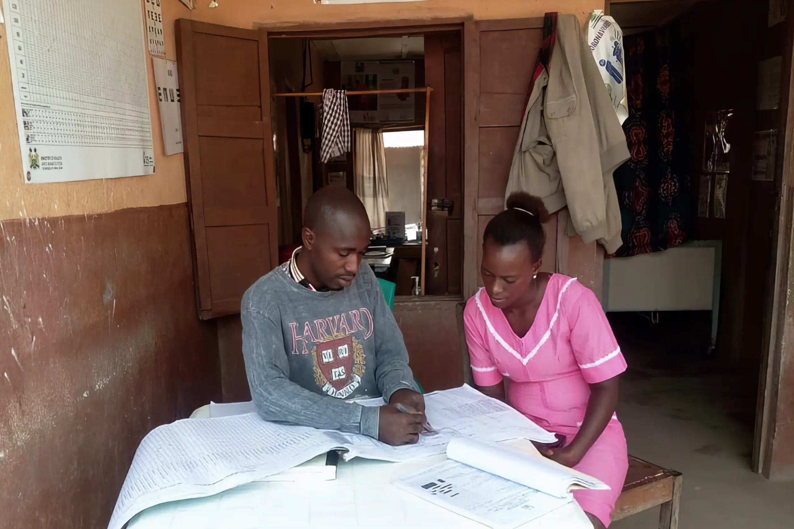 Mentorship session on reviewing the Out Patient Department registers for suspected cases of immediately reportable diseases in Sierra Leone.