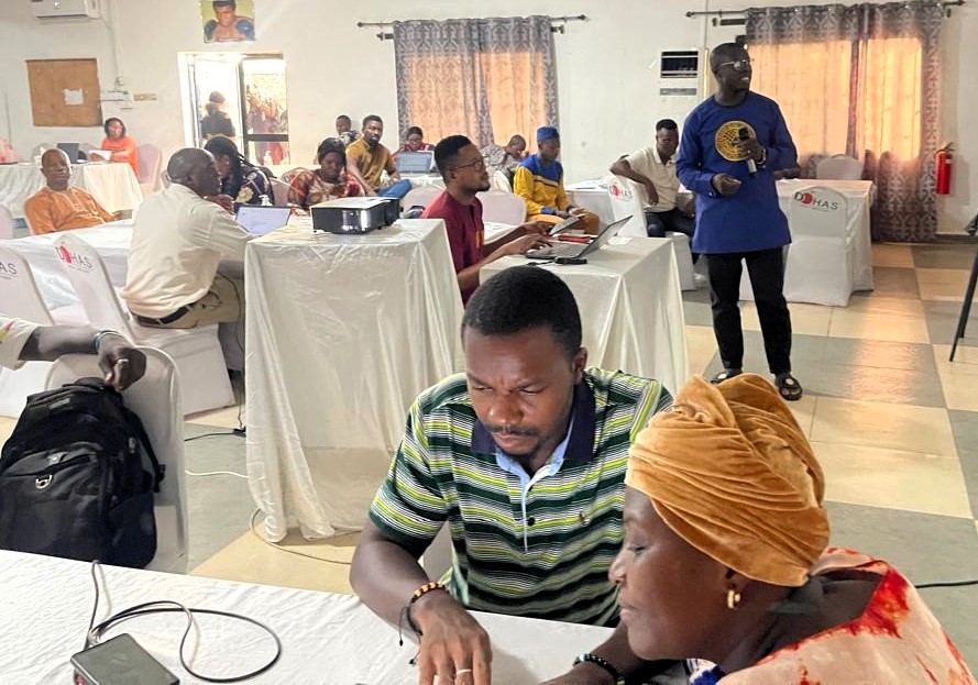 ERPHC participants in Sierra Leone analyze data to explore the impact of the program. Credit: ICAP at Columbia University