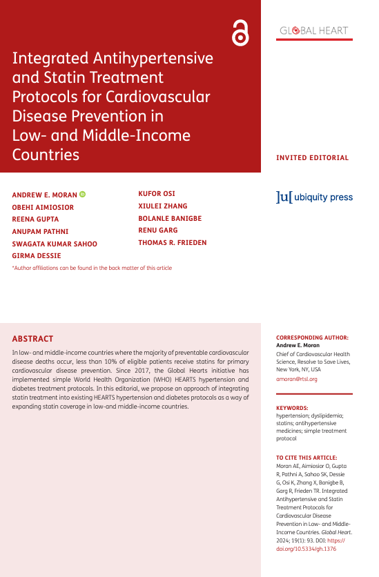 Integrated Antihypertensive and Statin Treatment Protocols for Cardiovascular Disease Prevention in Low- and Middle-Income Countries