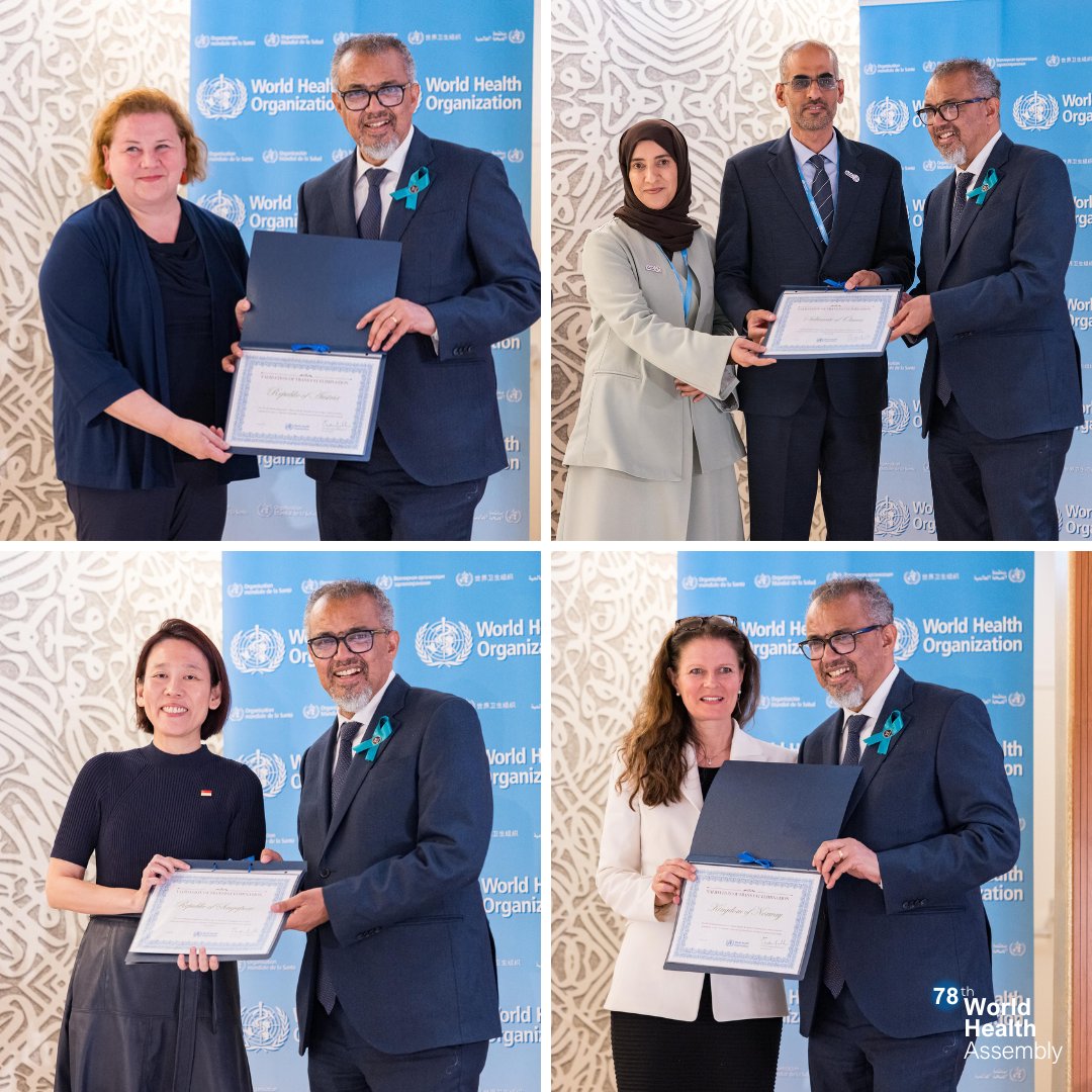 Austria, Norway, Singapore, and Oman awarded by WHO for efforts to eliminate toxic trans fat for foods.