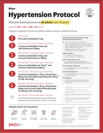 Hypertension Treatment Protocol: Bihar, India