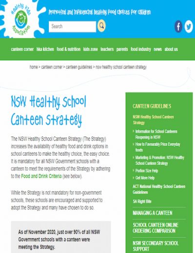 NSW Healthy School Canteen Strategy