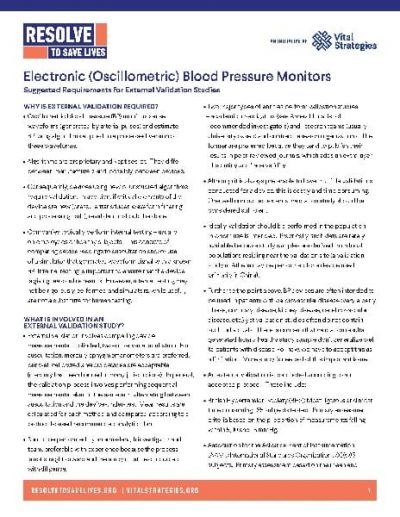 Implementation tool: Validating electronic blood pressure monitors