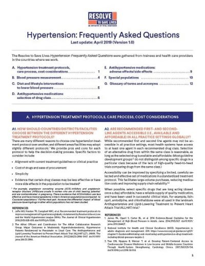 Frequently Asked Questions: Hypertension Management