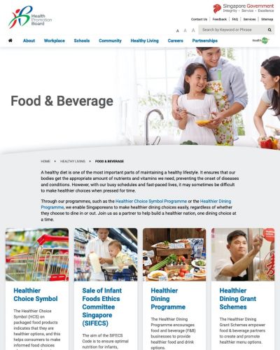 Whole-of-Government (WOG) Healthy Food and Beverage Policy