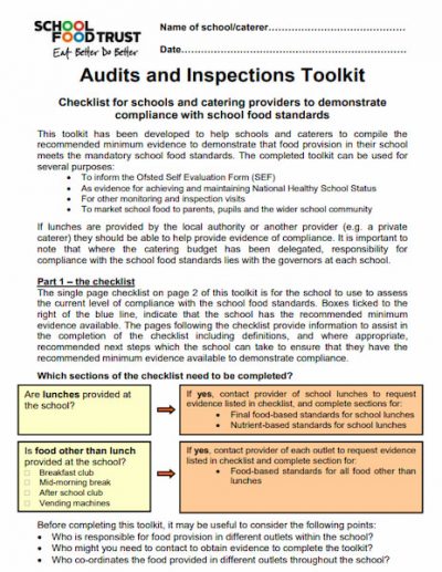 Audits and Inspections Toolkit (2011)