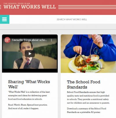 School Food Plan What Works Well website