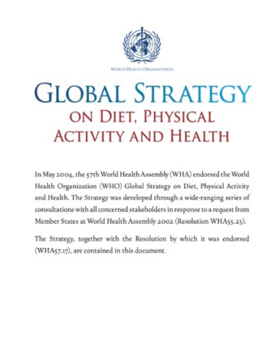 WHO Global strategy on diet, physical activity and health